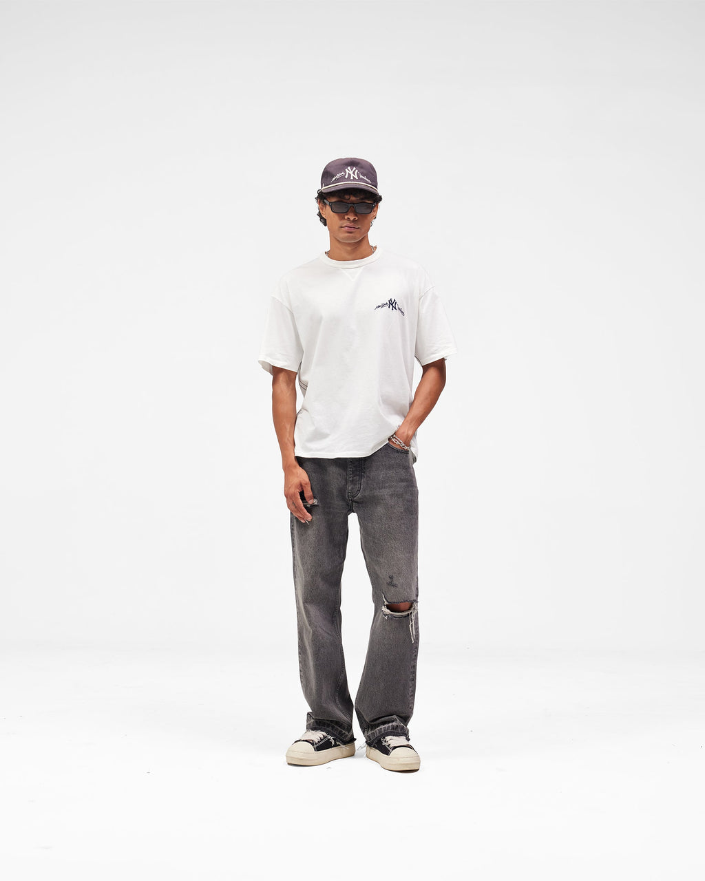 New York Yankees x Represent T-Shirt - Flat White
