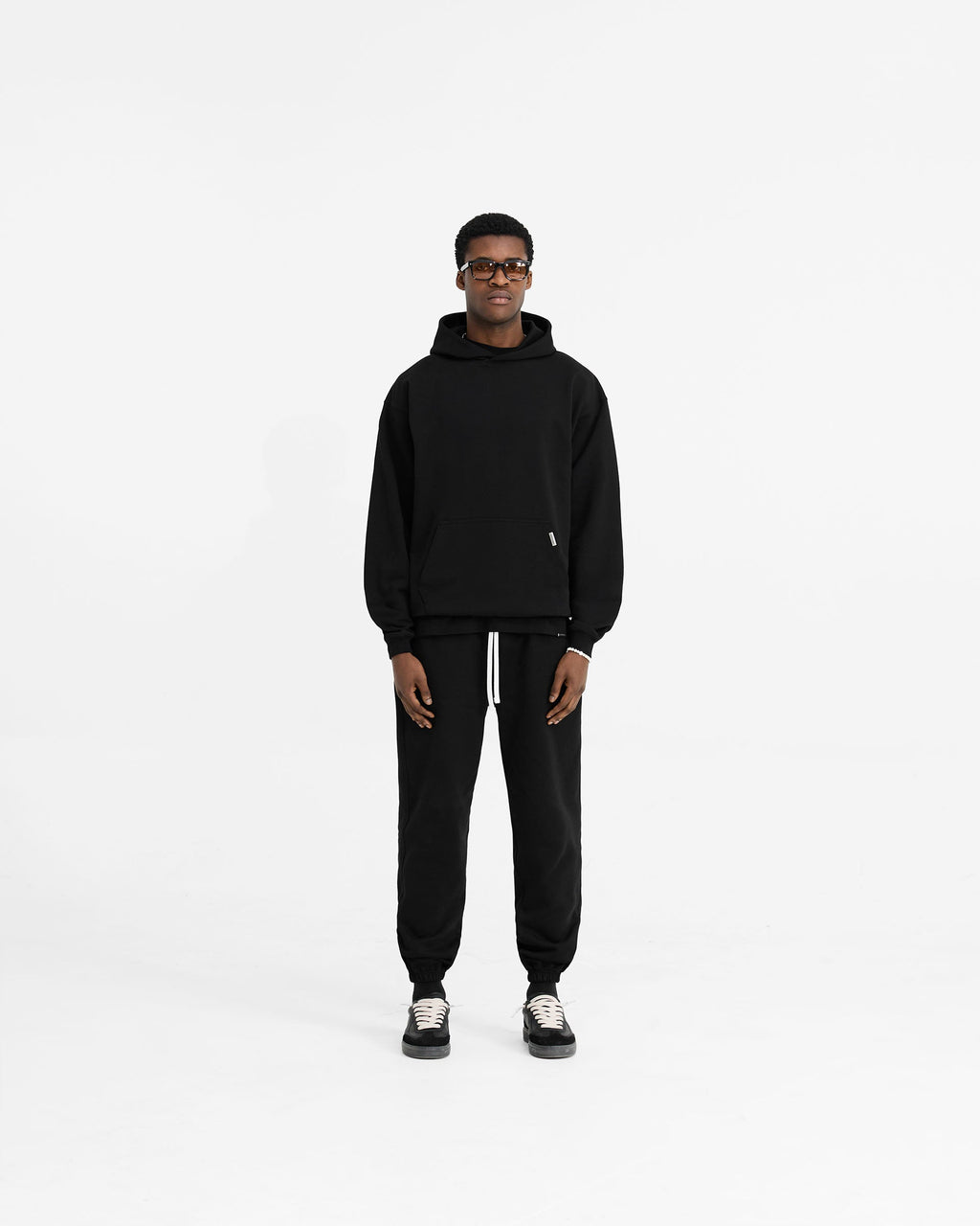 Initial Oversized Hoodie - Black