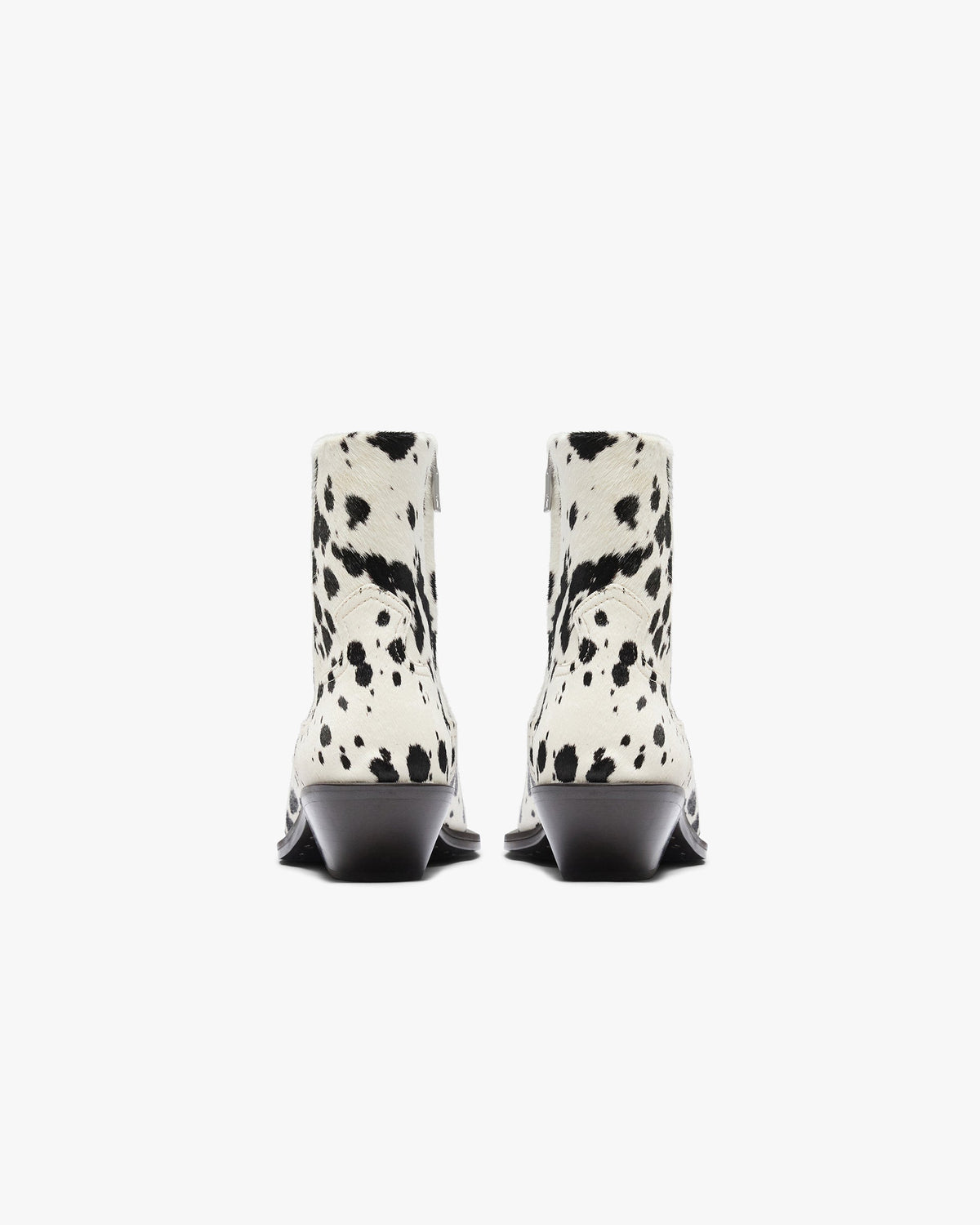 Michael Zip Boot Cowhide - Flat White Black