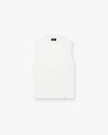 Initial Boxy Tank - Flat White