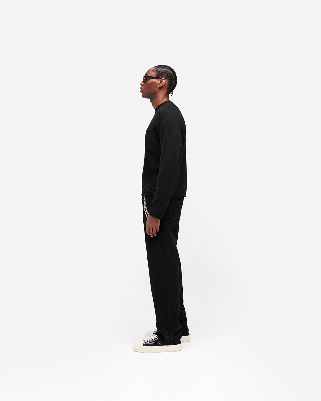 GH Knitted Long Sleeve Top - Jet Black