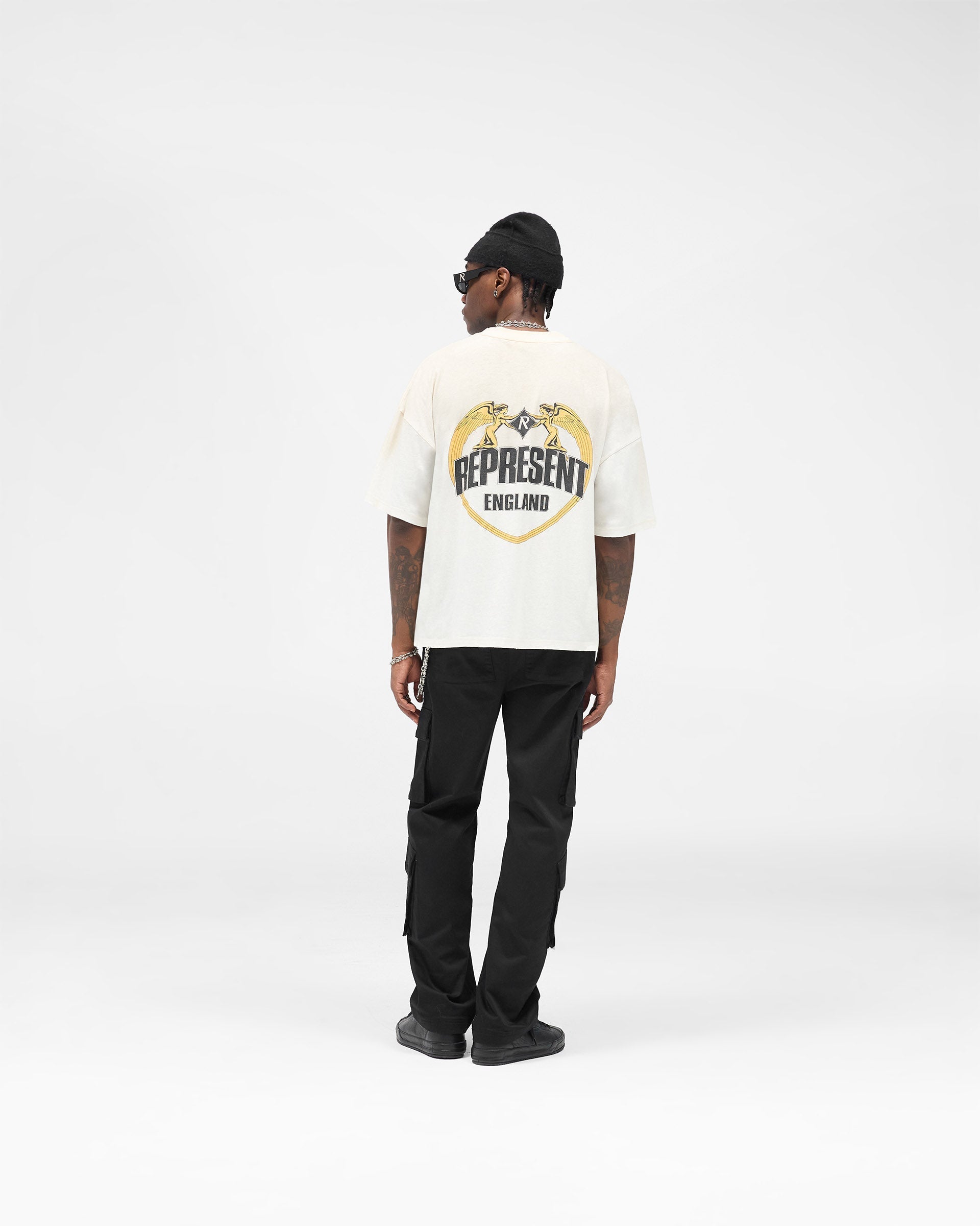 Angel Border T-Shirt - Washed Ecru