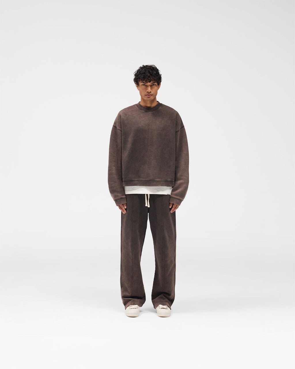 Initial Boxy Sweater - Coffee