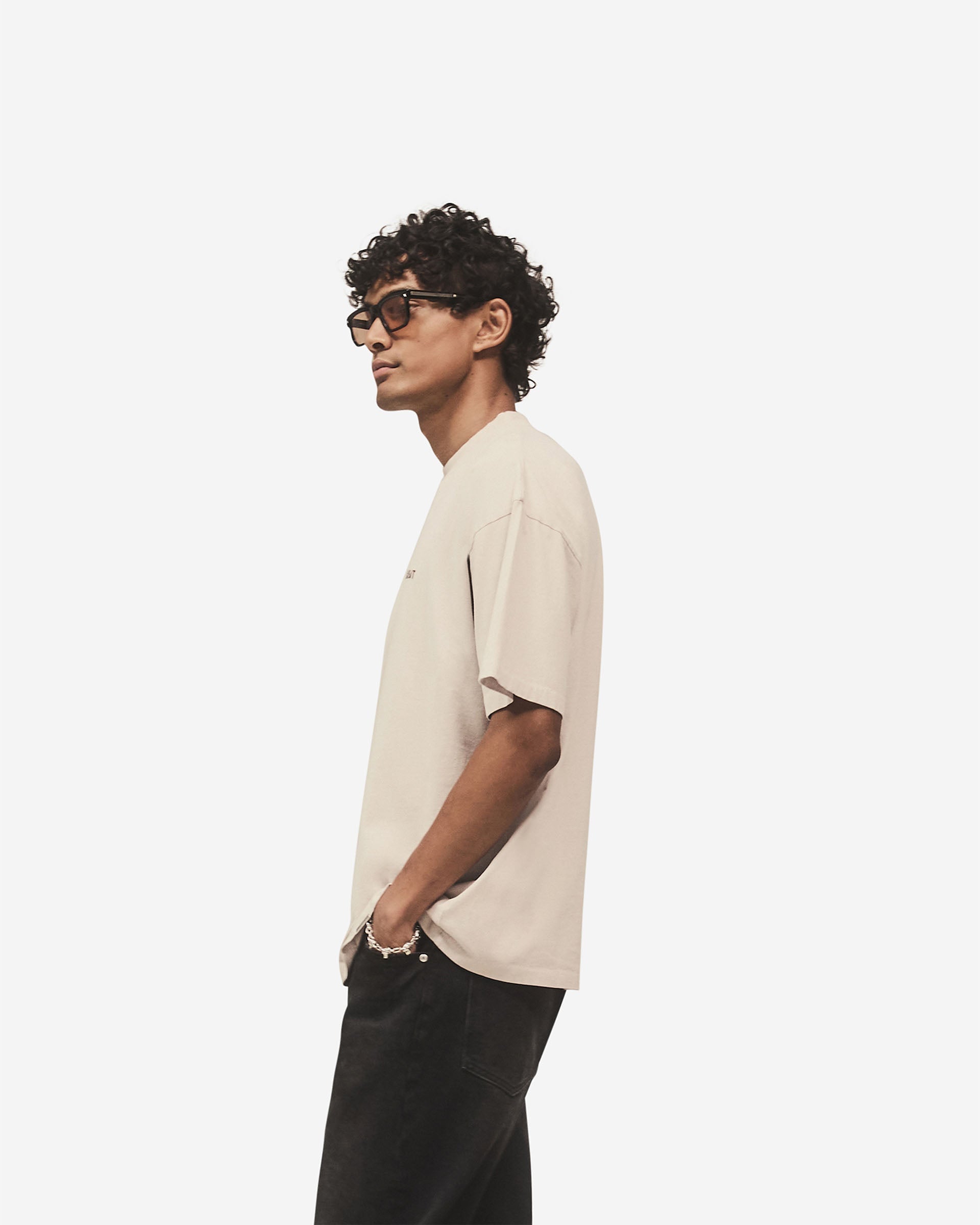 Metal Block Logo T-Shirt - Concrete