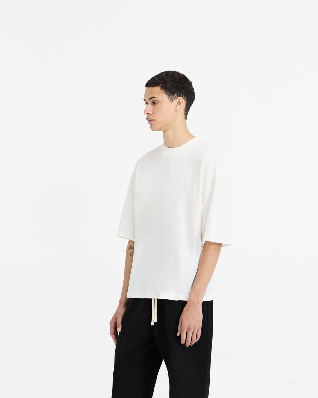 Initial Boxy T-Shirt - Flat White