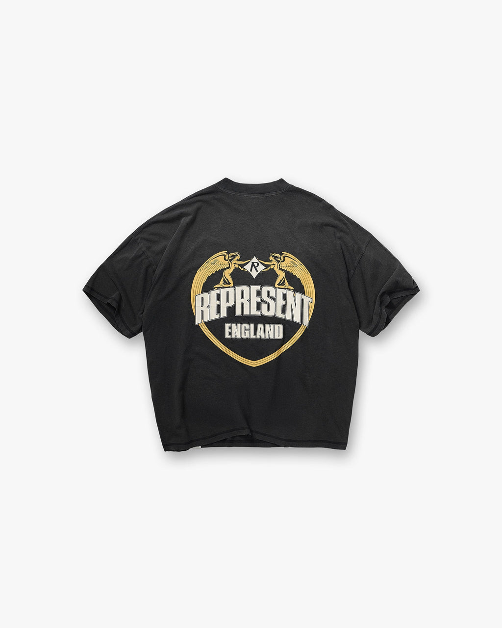 Angel Border T-Shirt - Stained Black