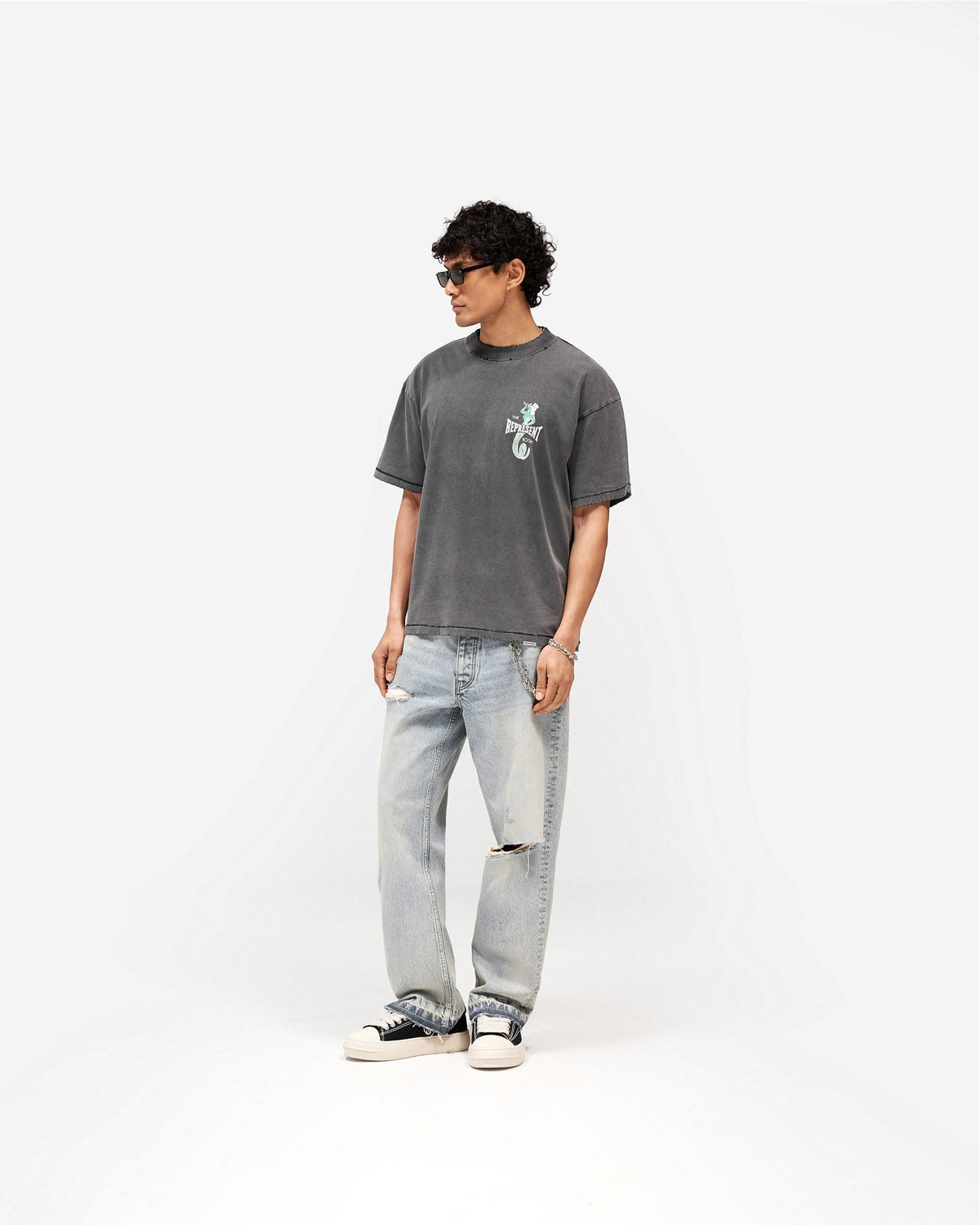 Represent x The Viper Room Dice T-Shirt - Vintage Grey