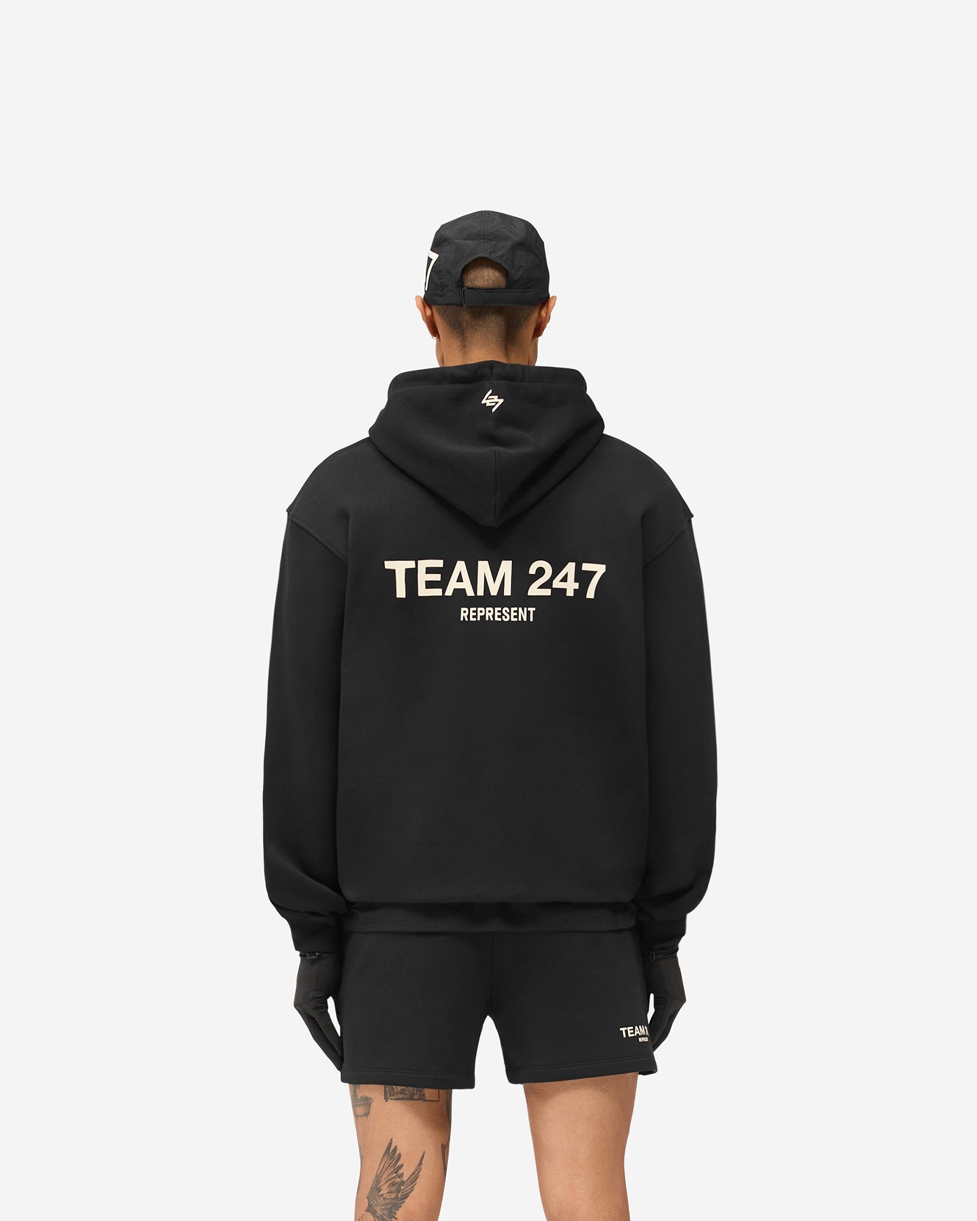 Team 247 Oversized Hoodie - Jet Black