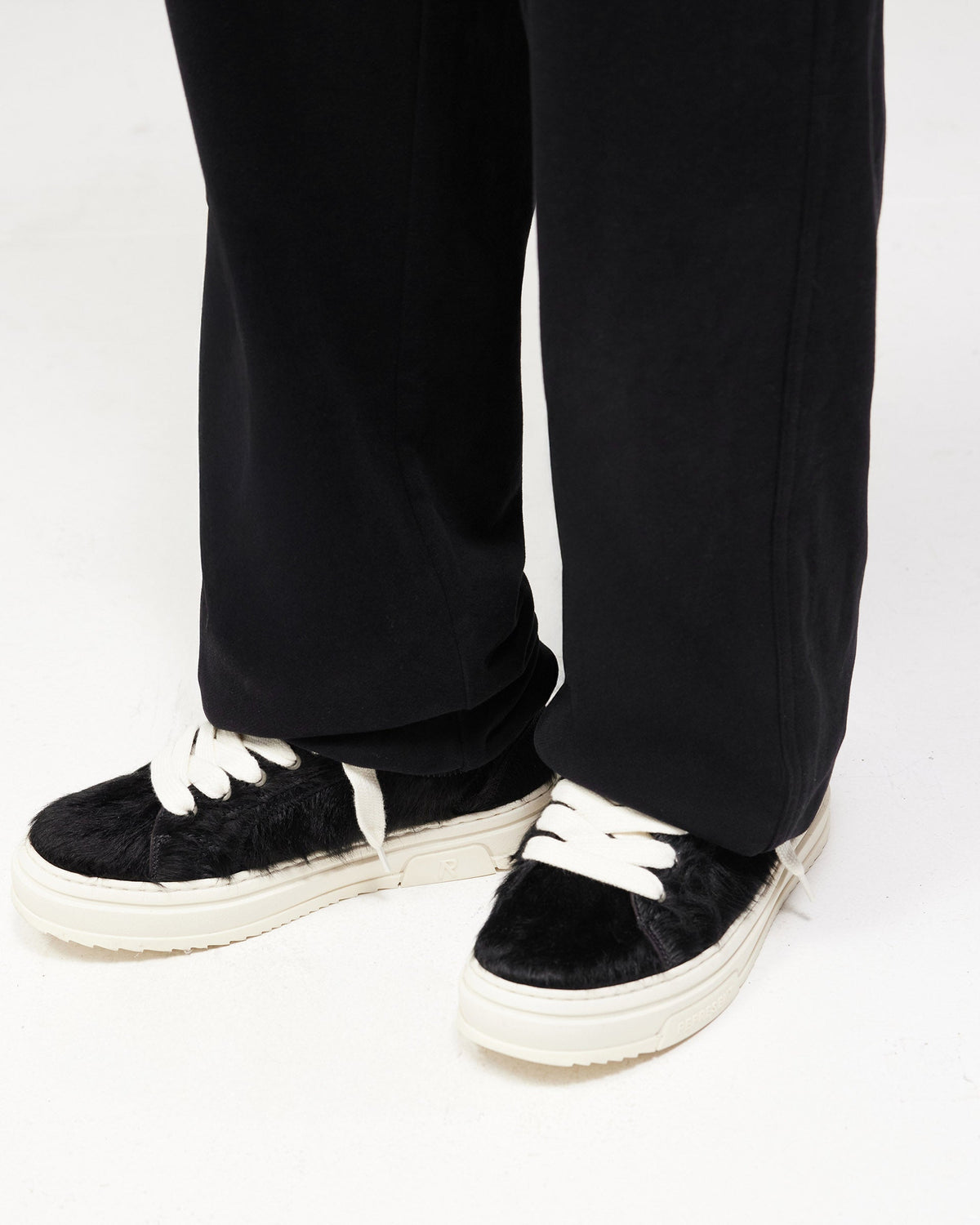 Dual Layer Script Sweatpants - Jet Black