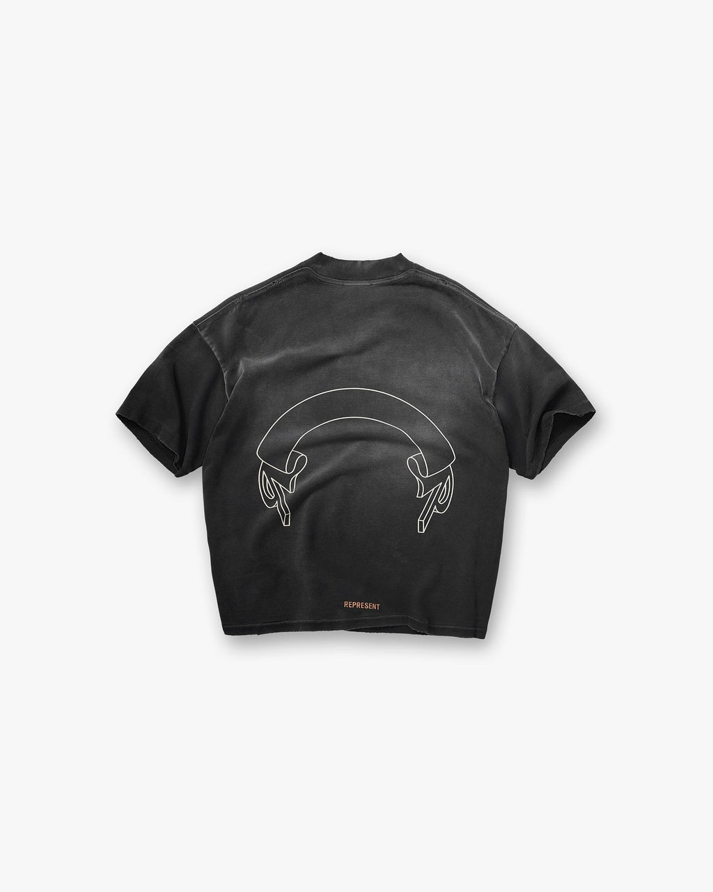 Represent Banner T-Shirt - Stained Black