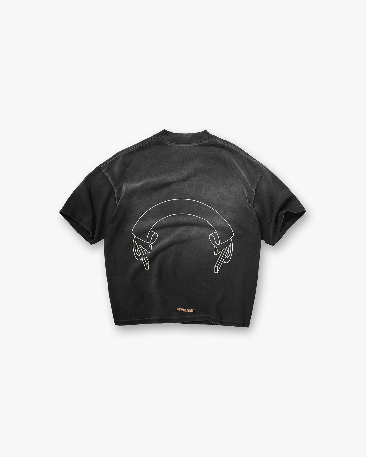 Represent Banner T-Shirt - Stained Black