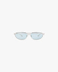 Slim Aviator Sunglasses - Silver Matcha