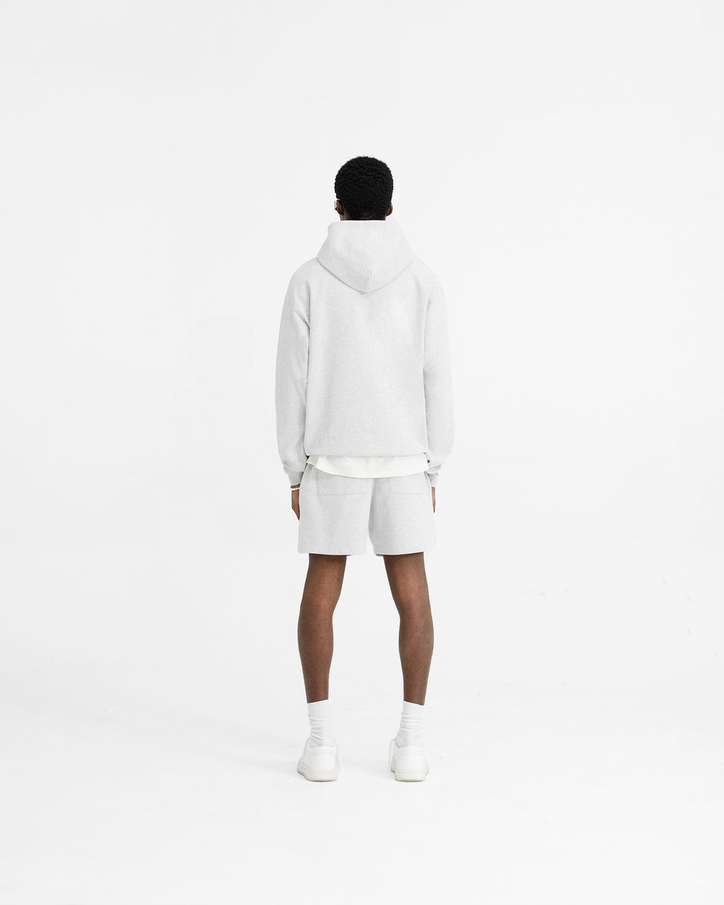 Initial Oversized Hoodie - Ice Grey Marl