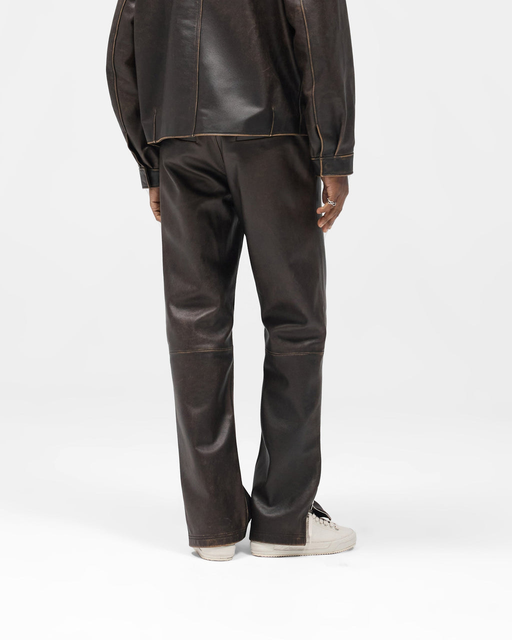 Sunfade Leather Pant - Nero