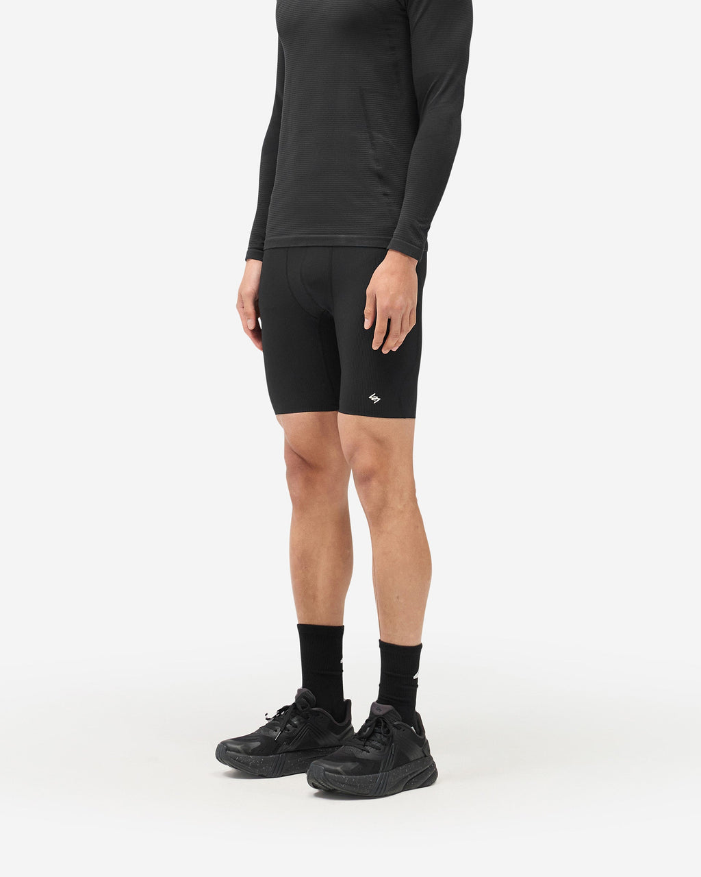 247 Ribbed Half Tight - Jet Black