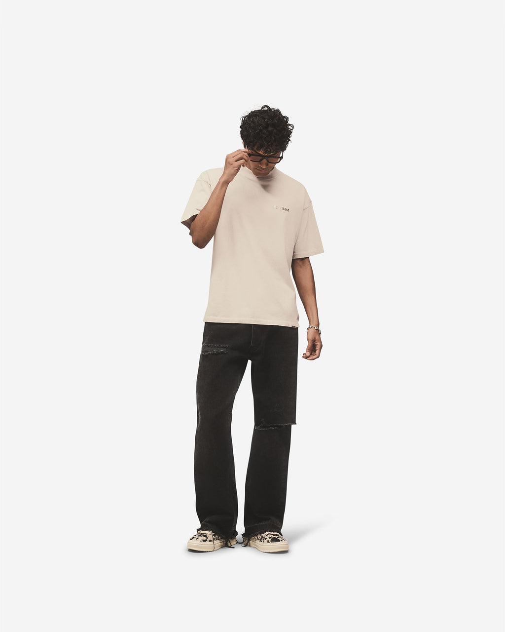 Metal Block Logo T-Shirt - Concrete