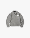 Knitted Boucle Polo - Grey