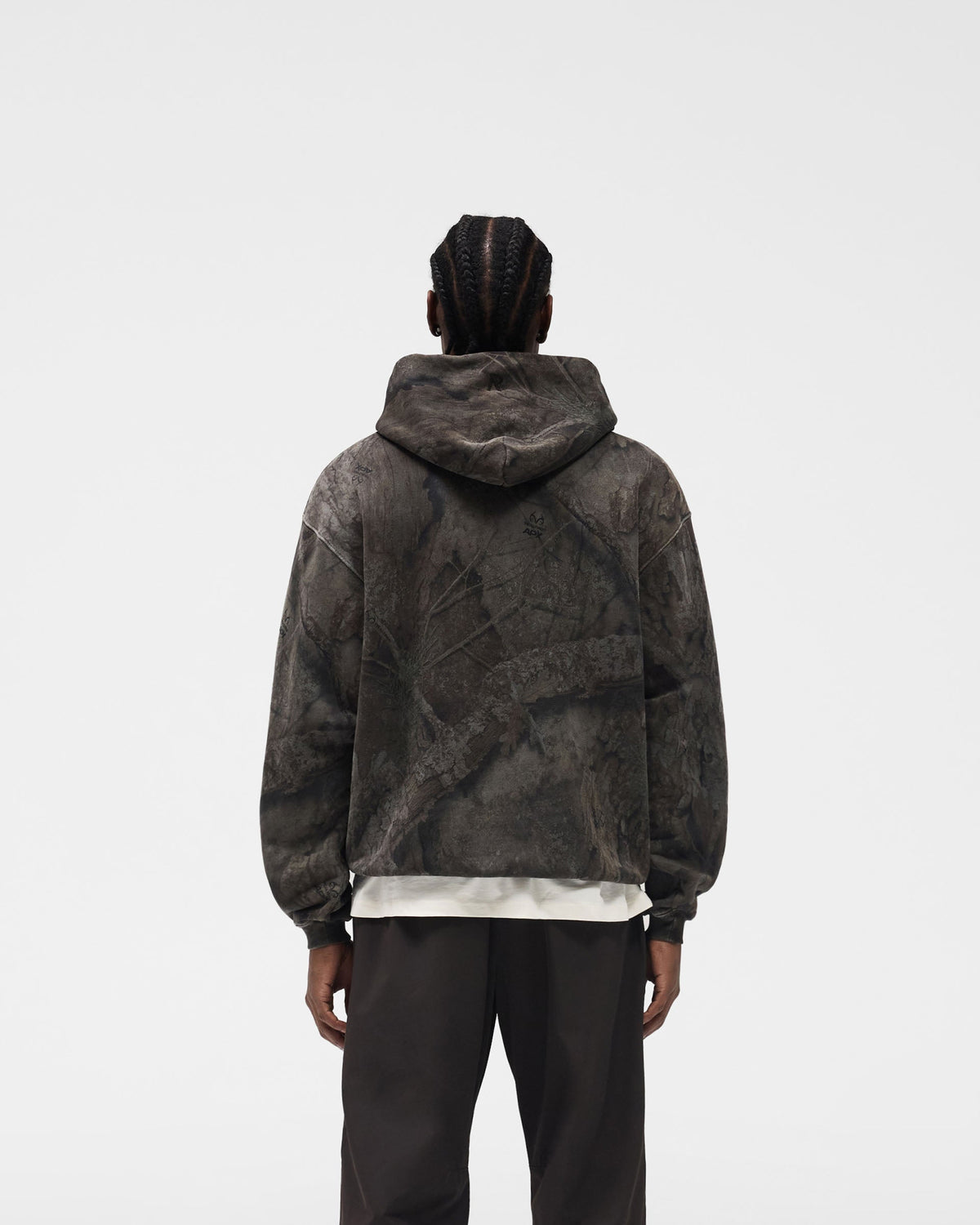 Initial Overdye Realtree® Oversized Hoodie - Overdyed Black