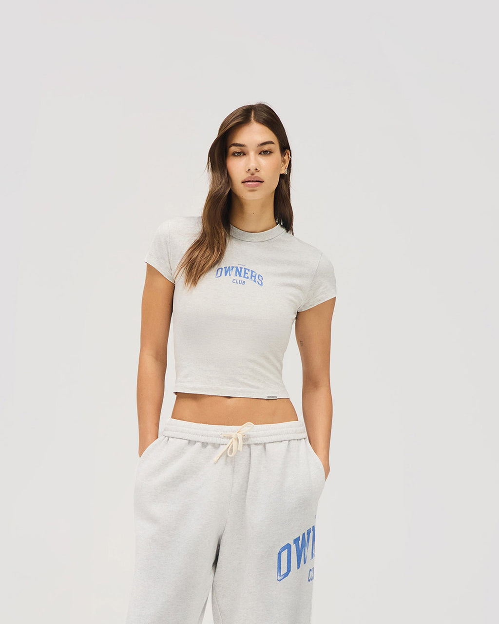 Represent Owners Club Baby Tee - Sprayed Ice Grey Marl