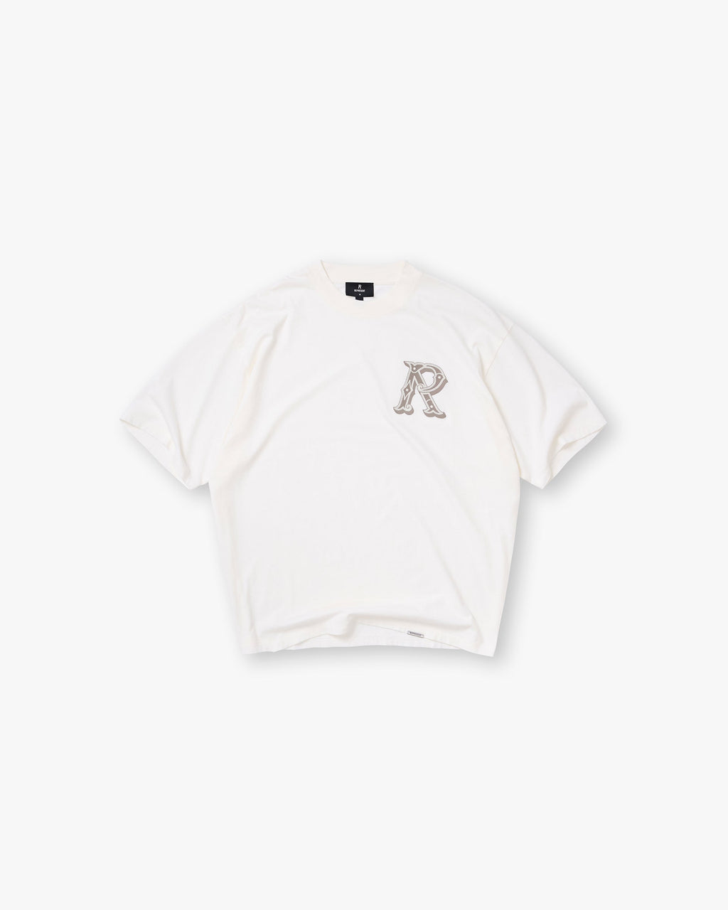 Western Initial T-Shirt - Flat White