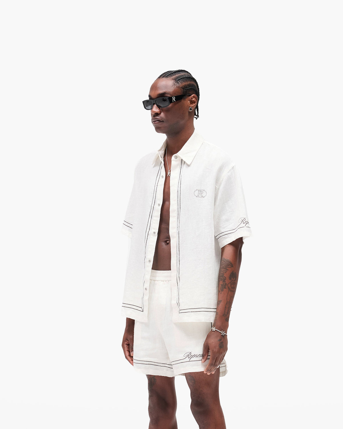 Border Shirt - Whisper White