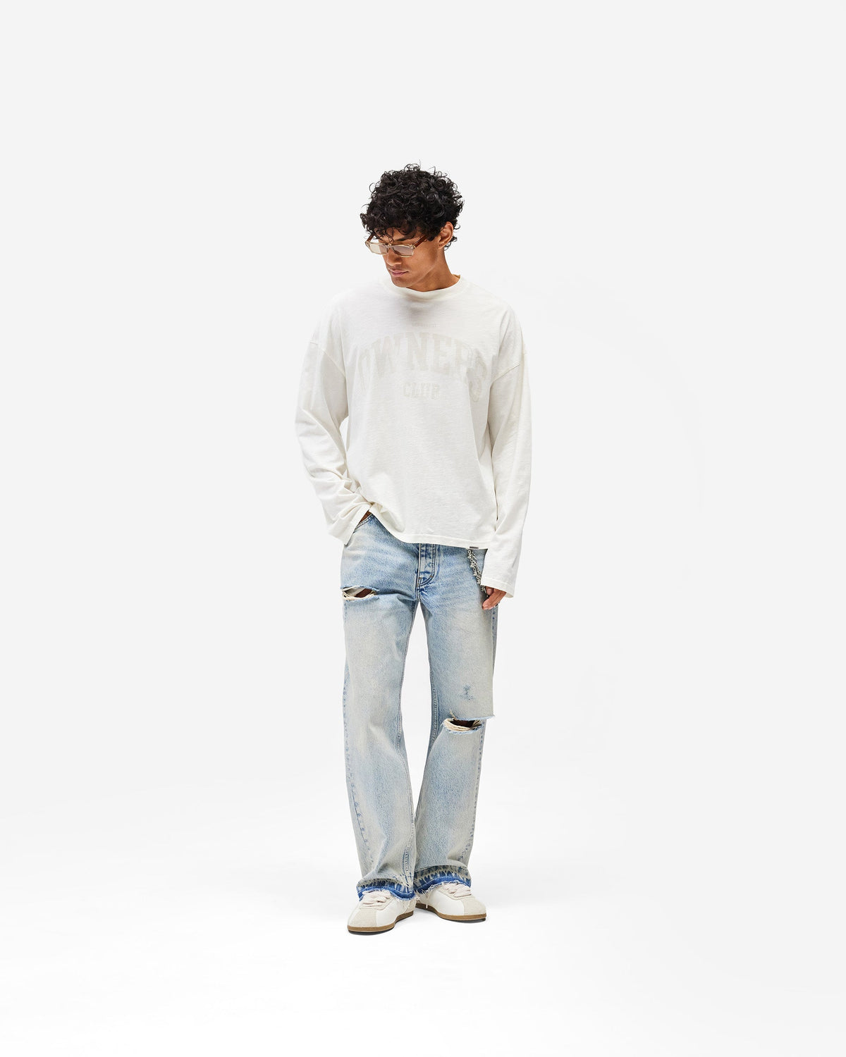 Represent Owners Club Long Sleeve T-Shirt - Chalk