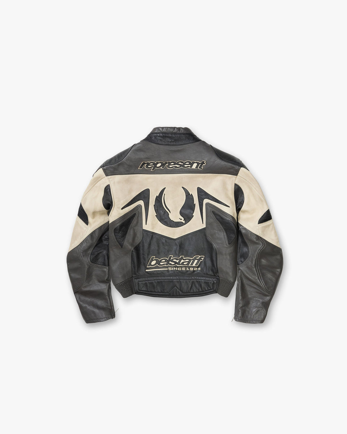 Represent X Belstaff Leather Race Jacket - Black
