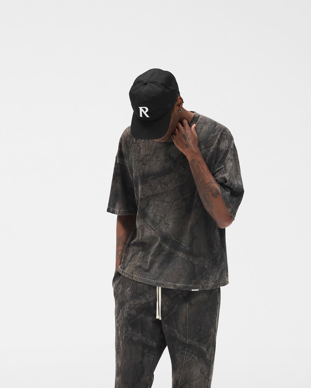 Initial Overdye Realtree® Boxy T-Shirt - Overdyed Black
