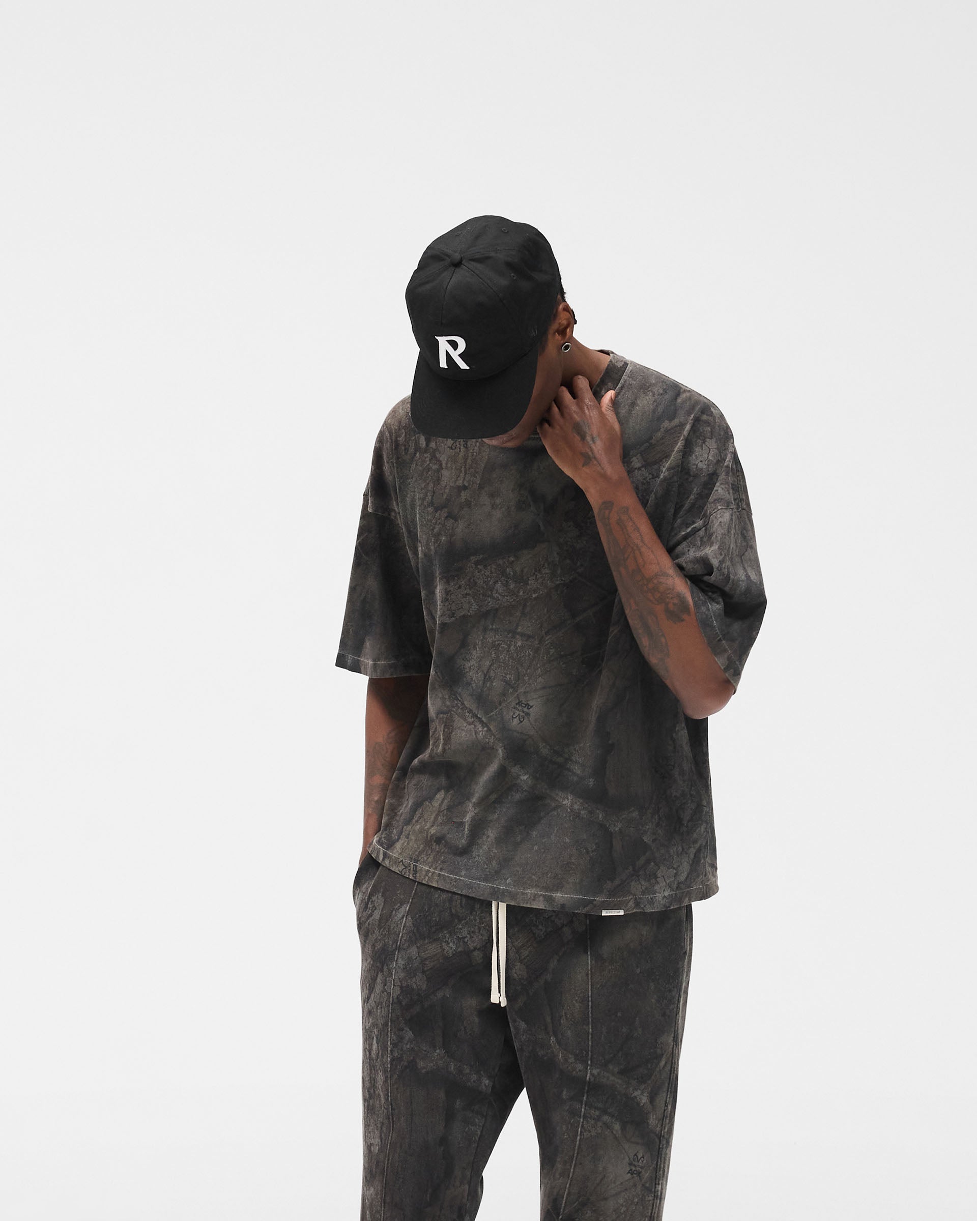 Initial Overdye Realtree® Boxy T-Shirt - Overdyed Black