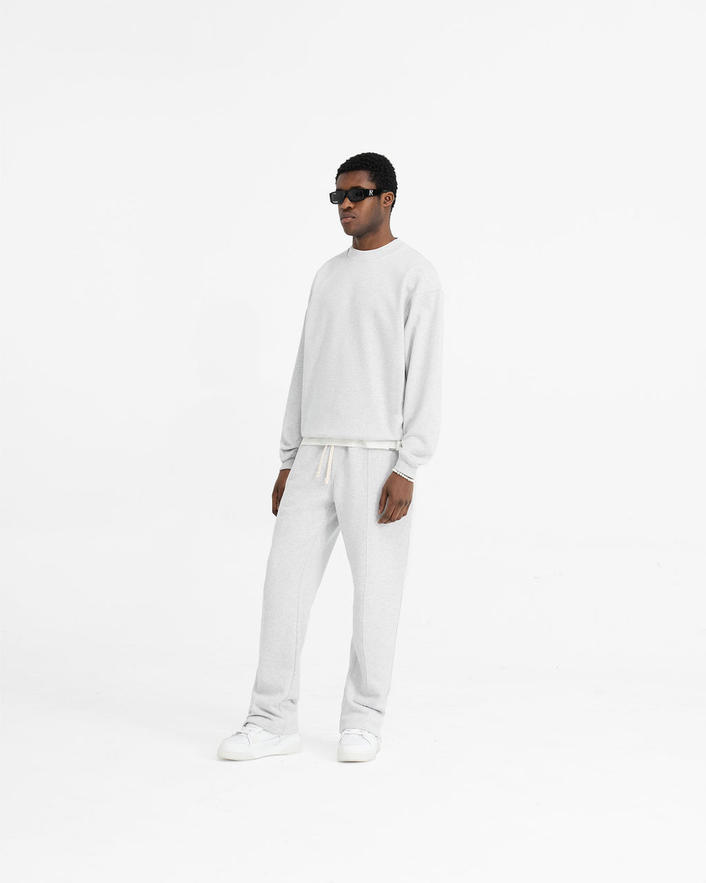 Initial Oversized Sweater - Ice Grey Marl