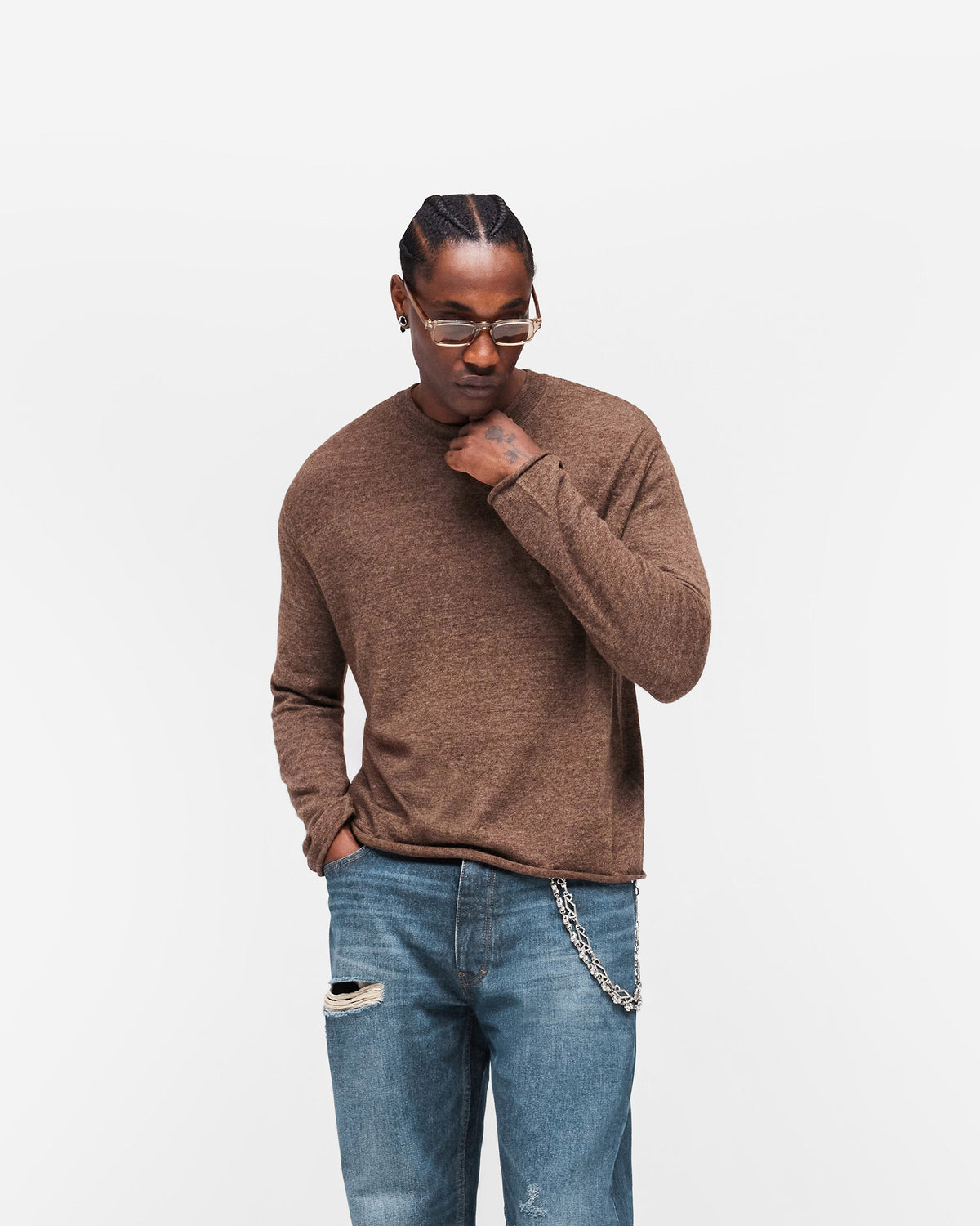 GH Knitted Long Sleeve Top - Espresso