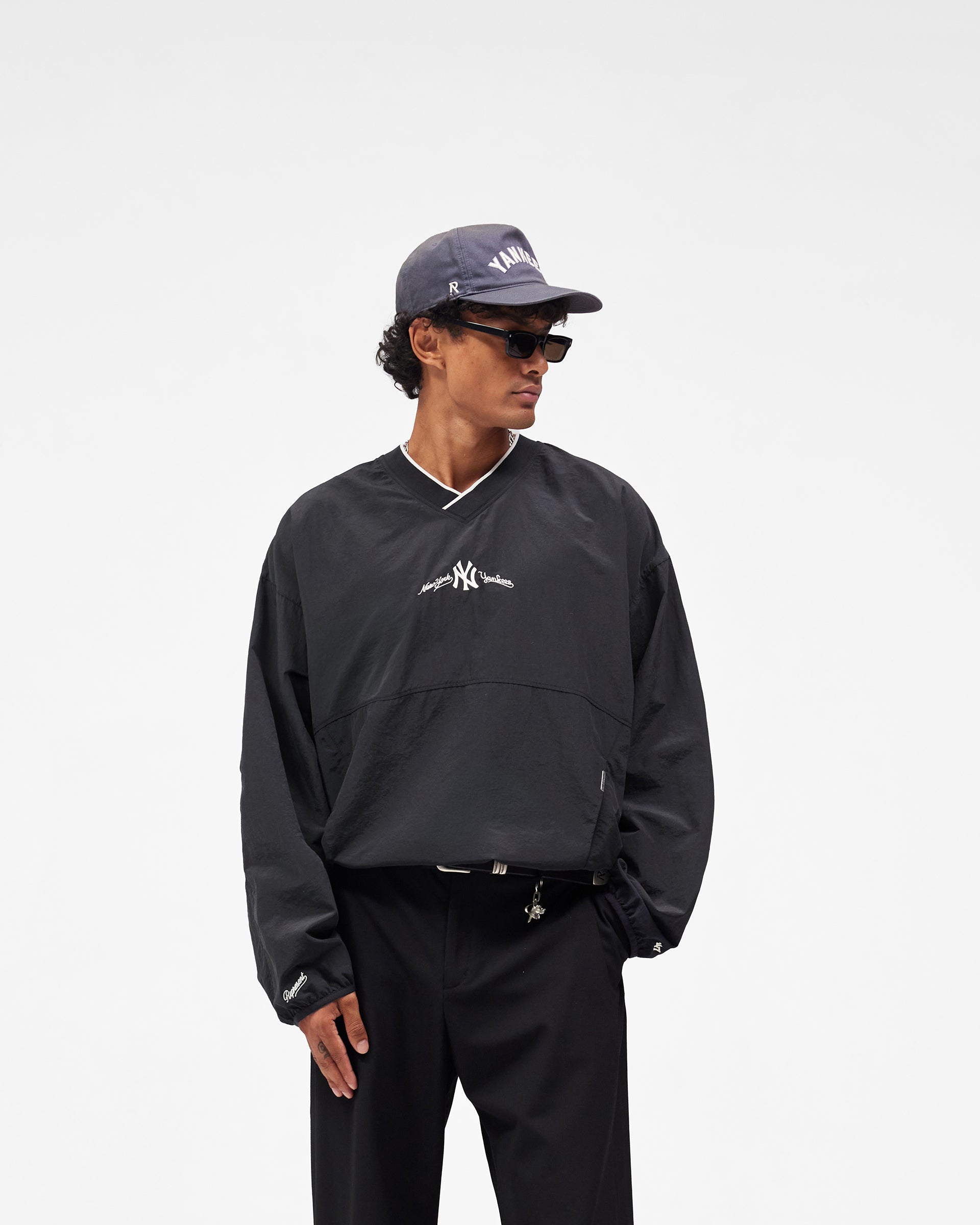 New York Yankees x Represent Nylon Pullover - Faded Black