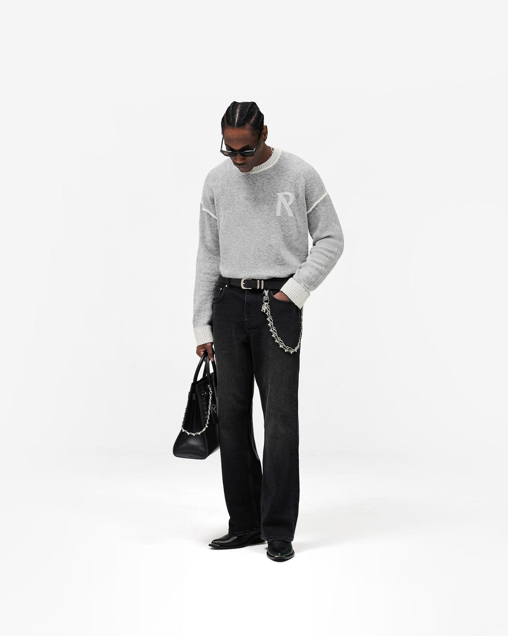 Kick Flare Denim - Aged Black