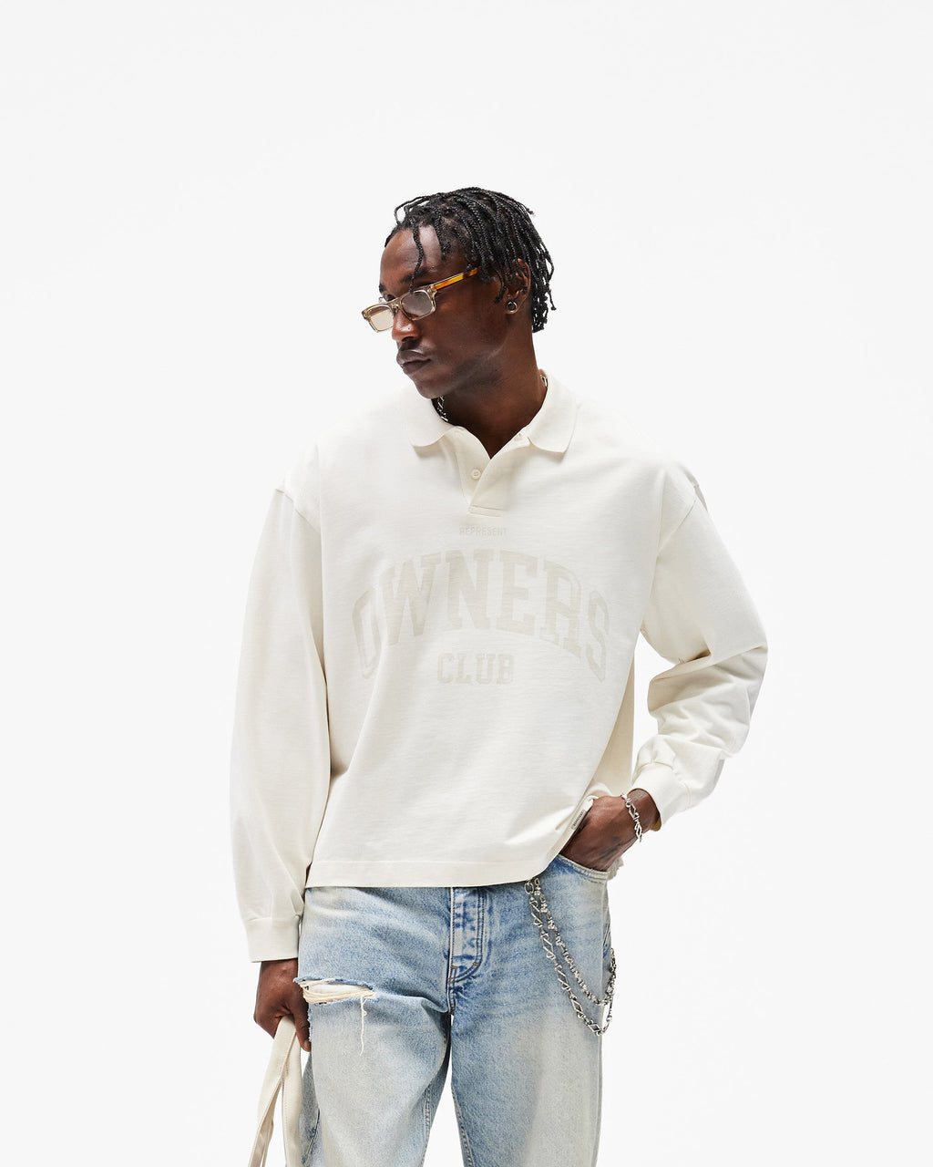 Represent Owners Club Rugby Polo - Chalk
