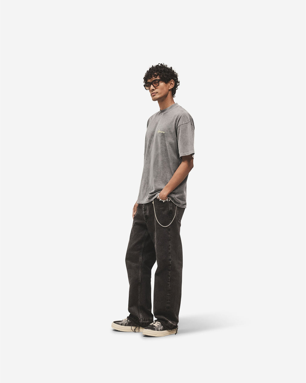 Script Logo T-Shirt - Vintage Grey