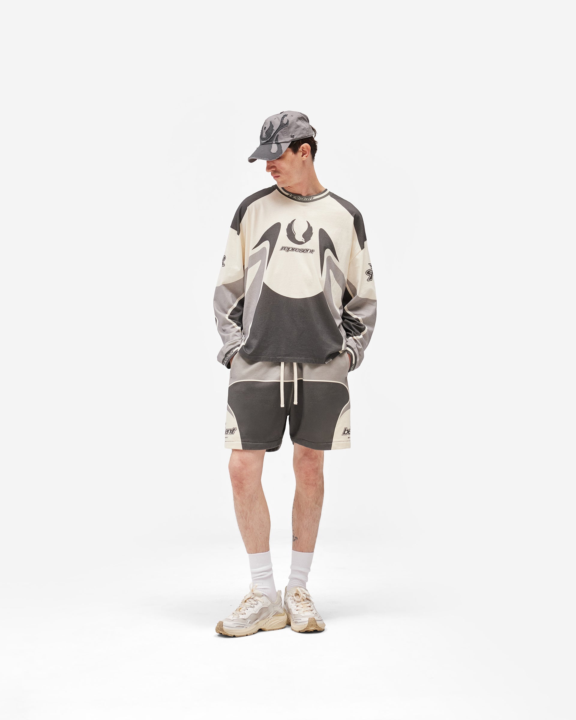 Represent X Belstaff Racing Shorts - Dark Grey