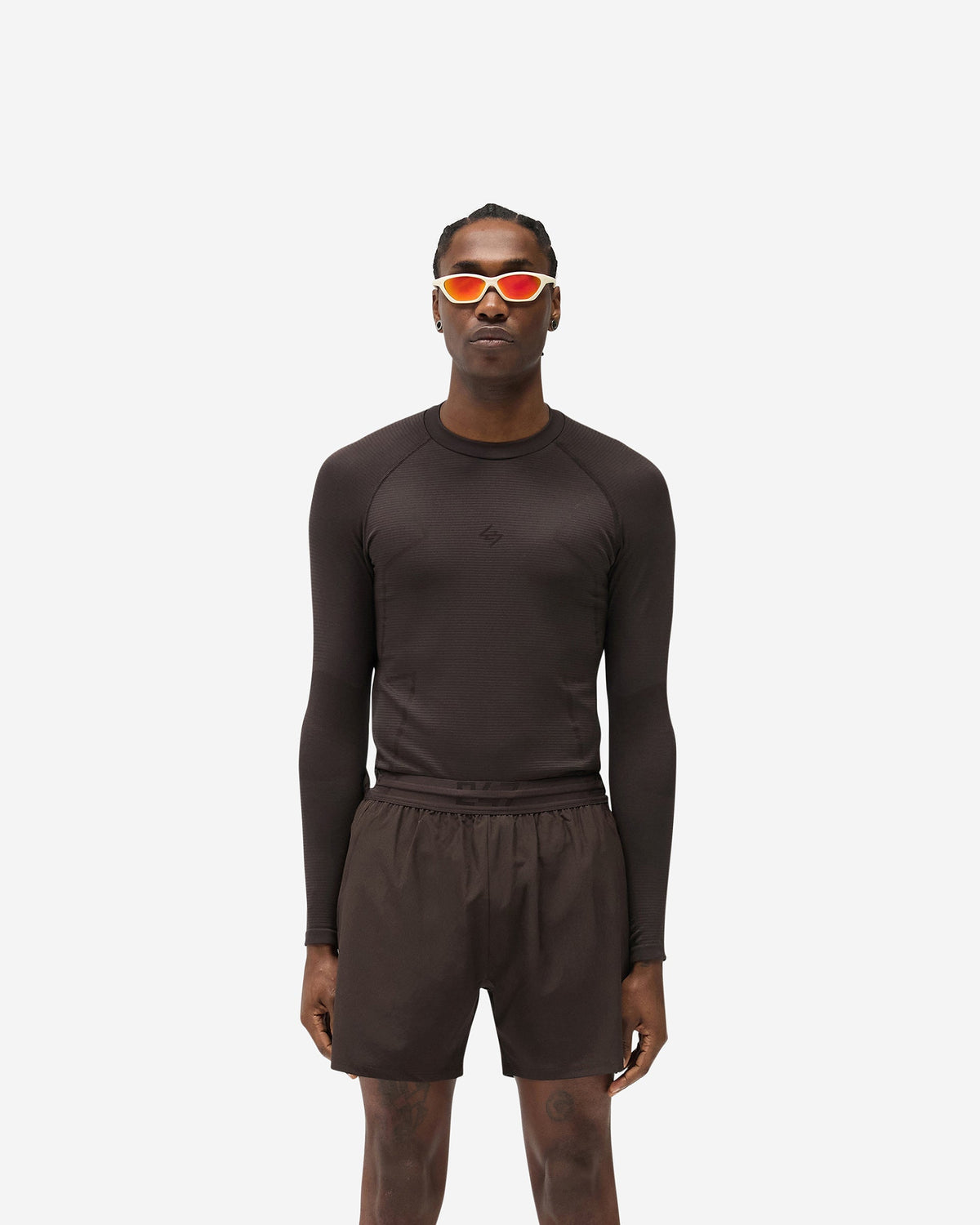247 Uprising Long Sleeve Seamless T-Shirt - Chocolate