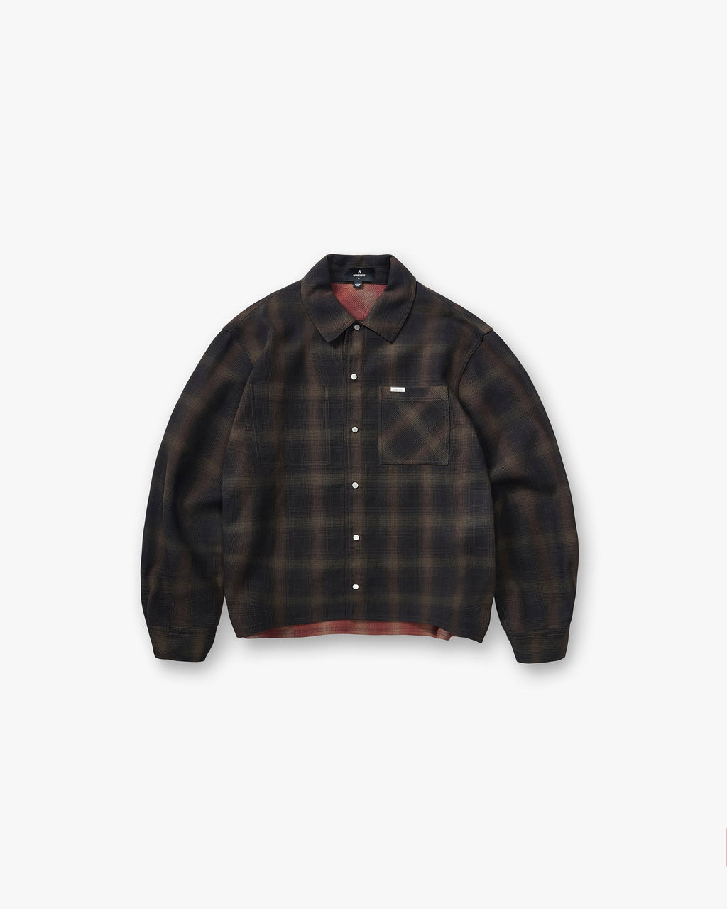 Bonded Reversible Check Shirt - Nero