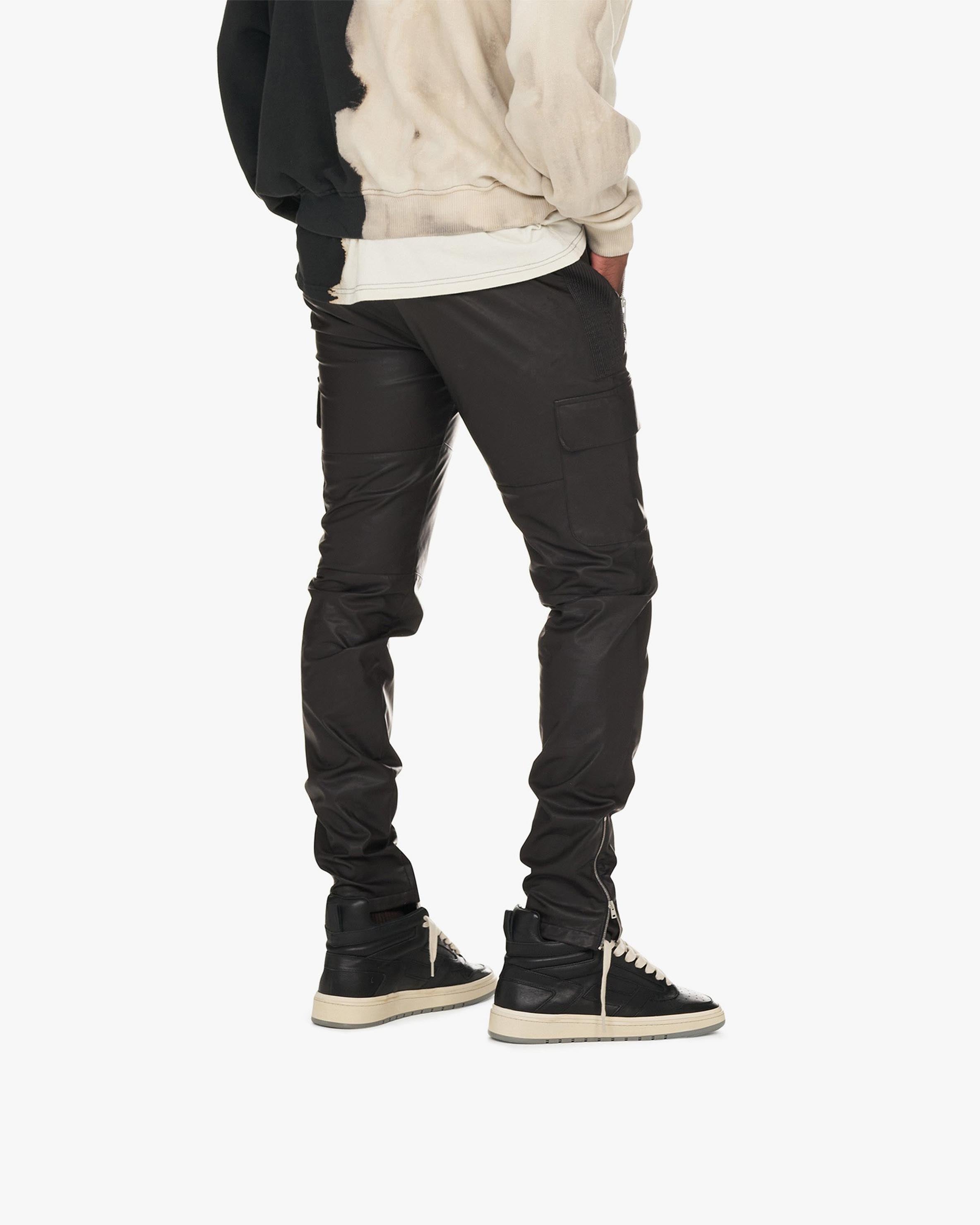 Leather Military Pant - Brown