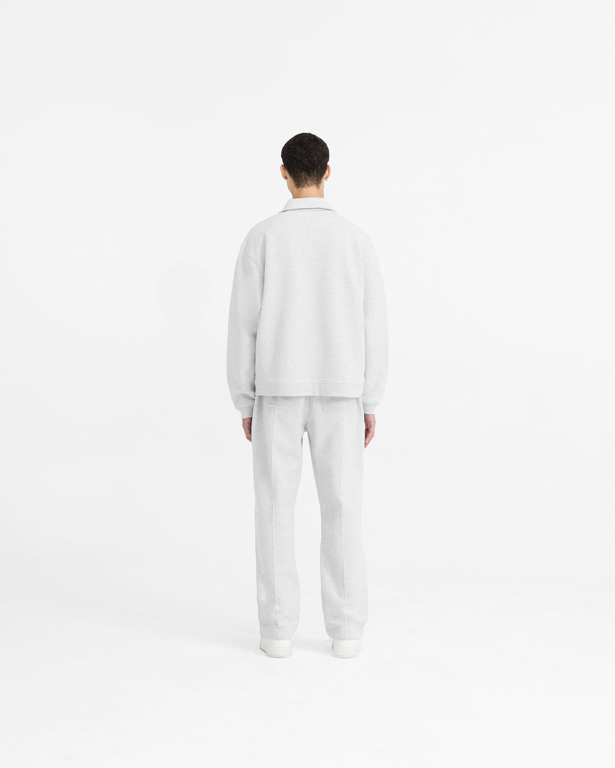 Initial Boxy Quarter Zip - Ice Grey Marl