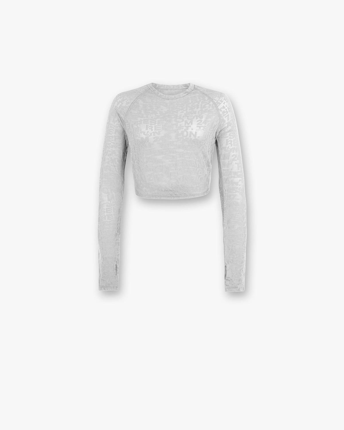 247 Glitch Cropped Training T-Shirt - Grey