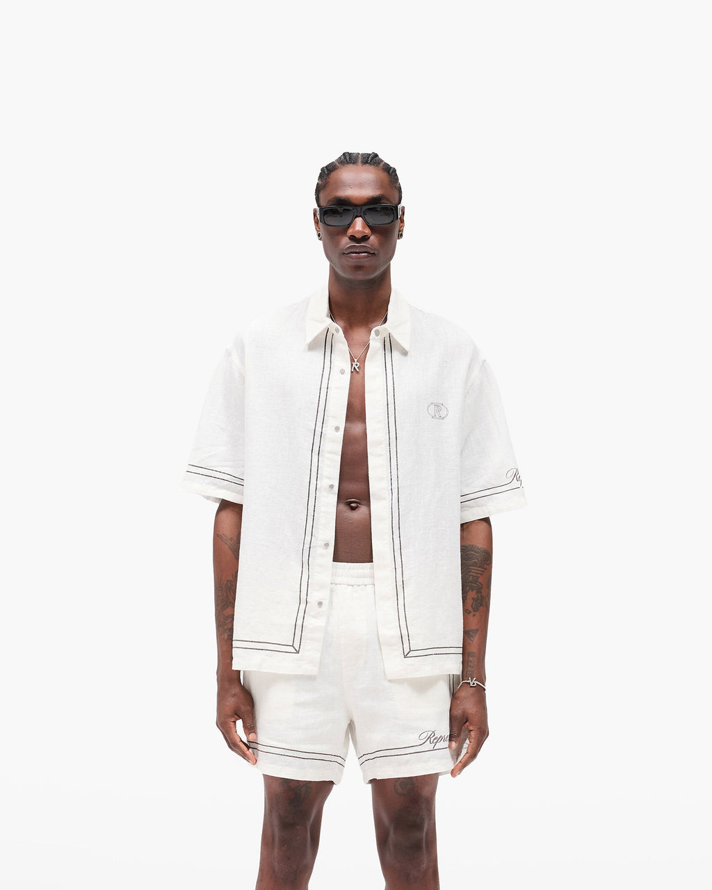Border Shirt - Whisper White