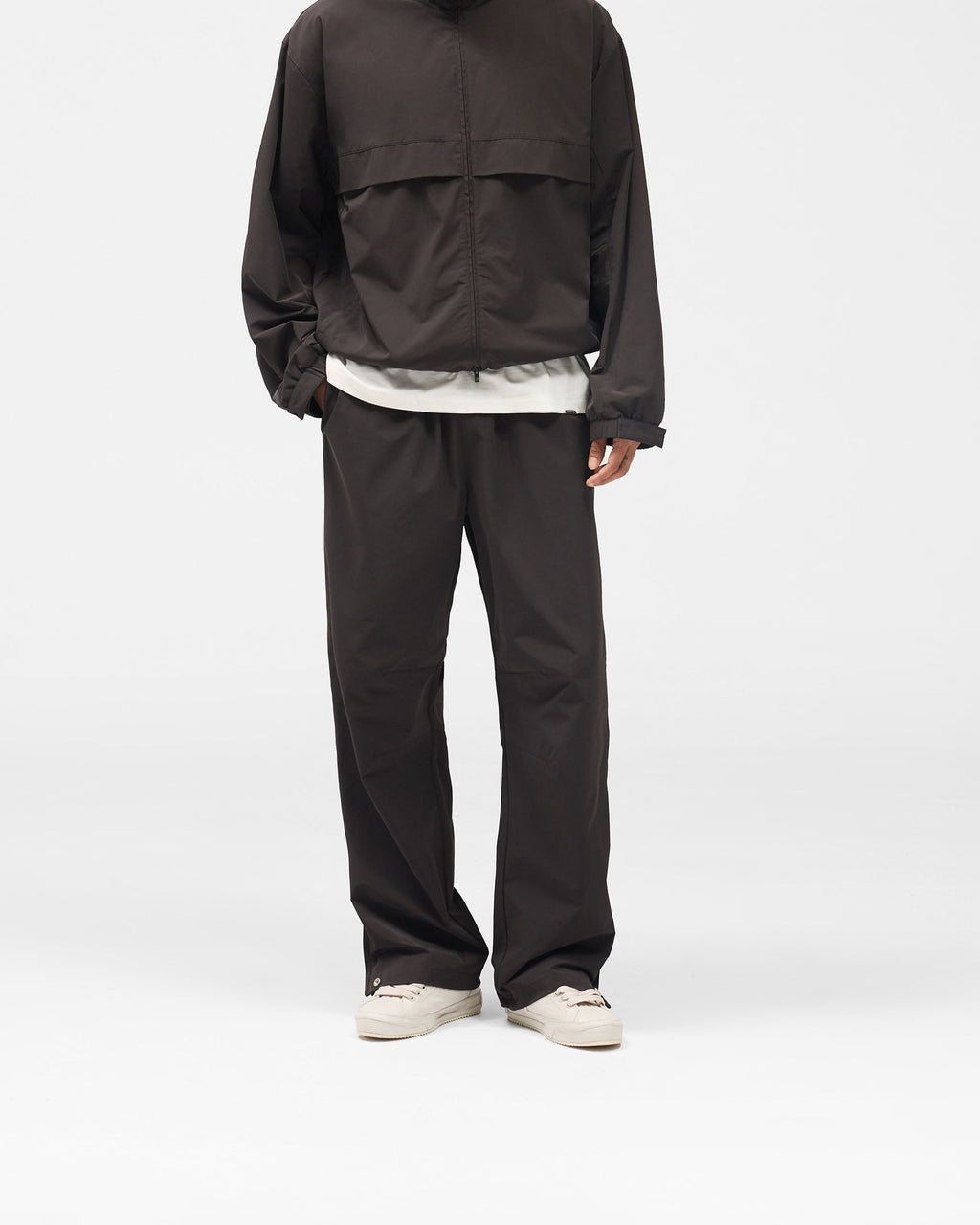 Initial Nylon Track Pant - Coffee