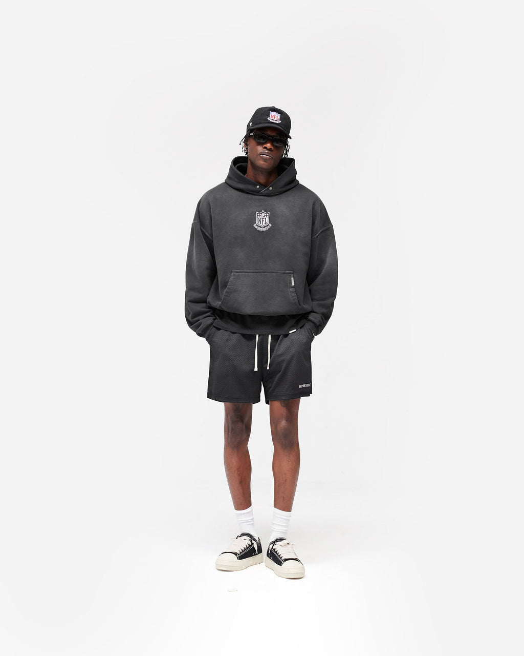 NFL Shield x Represent Hoodie - Stained Black