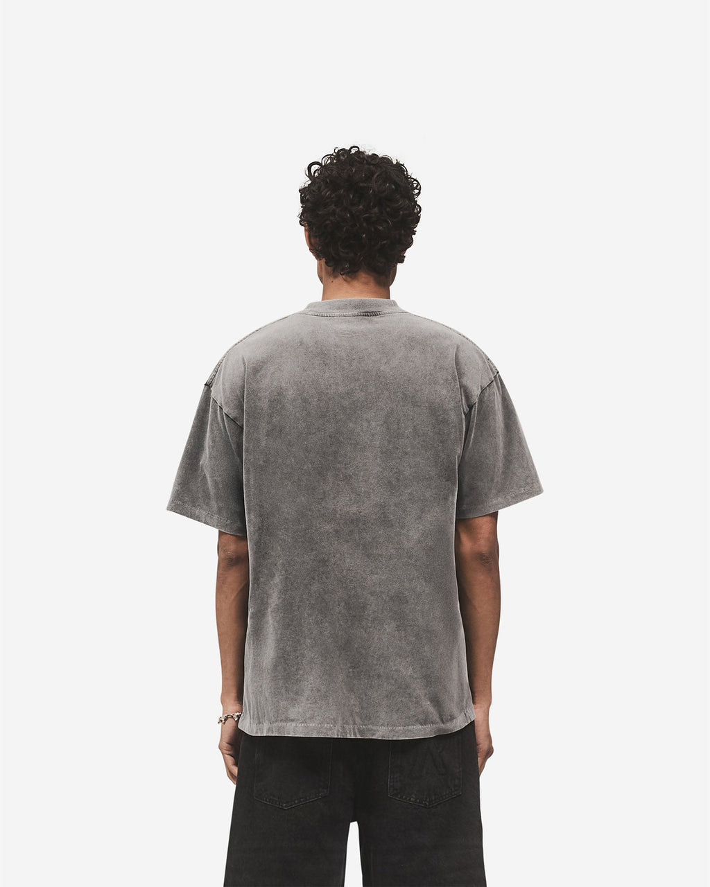 Embroidered Serif Logo T-Shirt - Vintage Grey