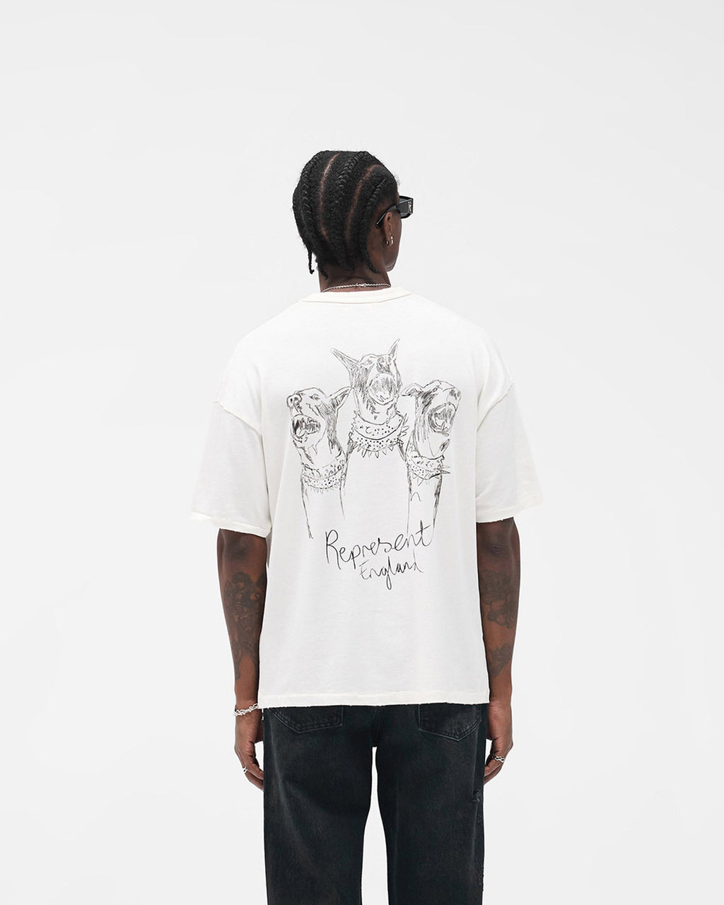 Hand Drawn Thoroughbred T-Shirt - Flat White