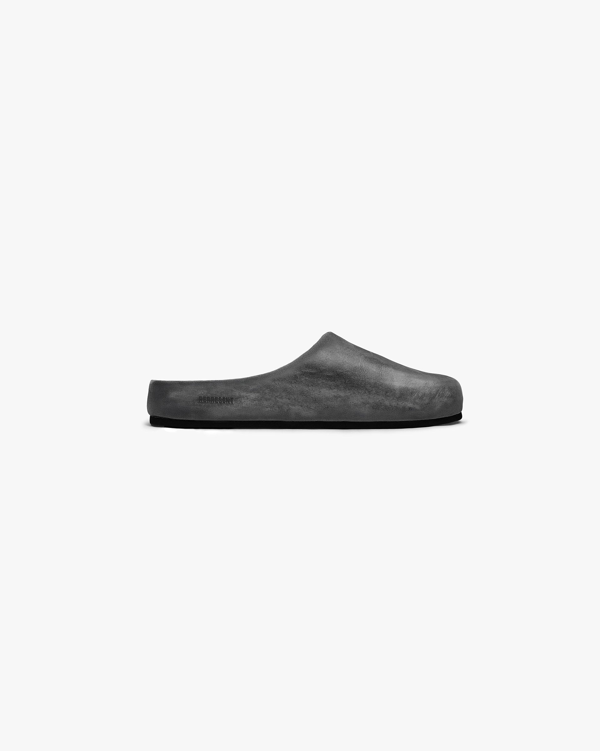 Distressed Mule - Off Black