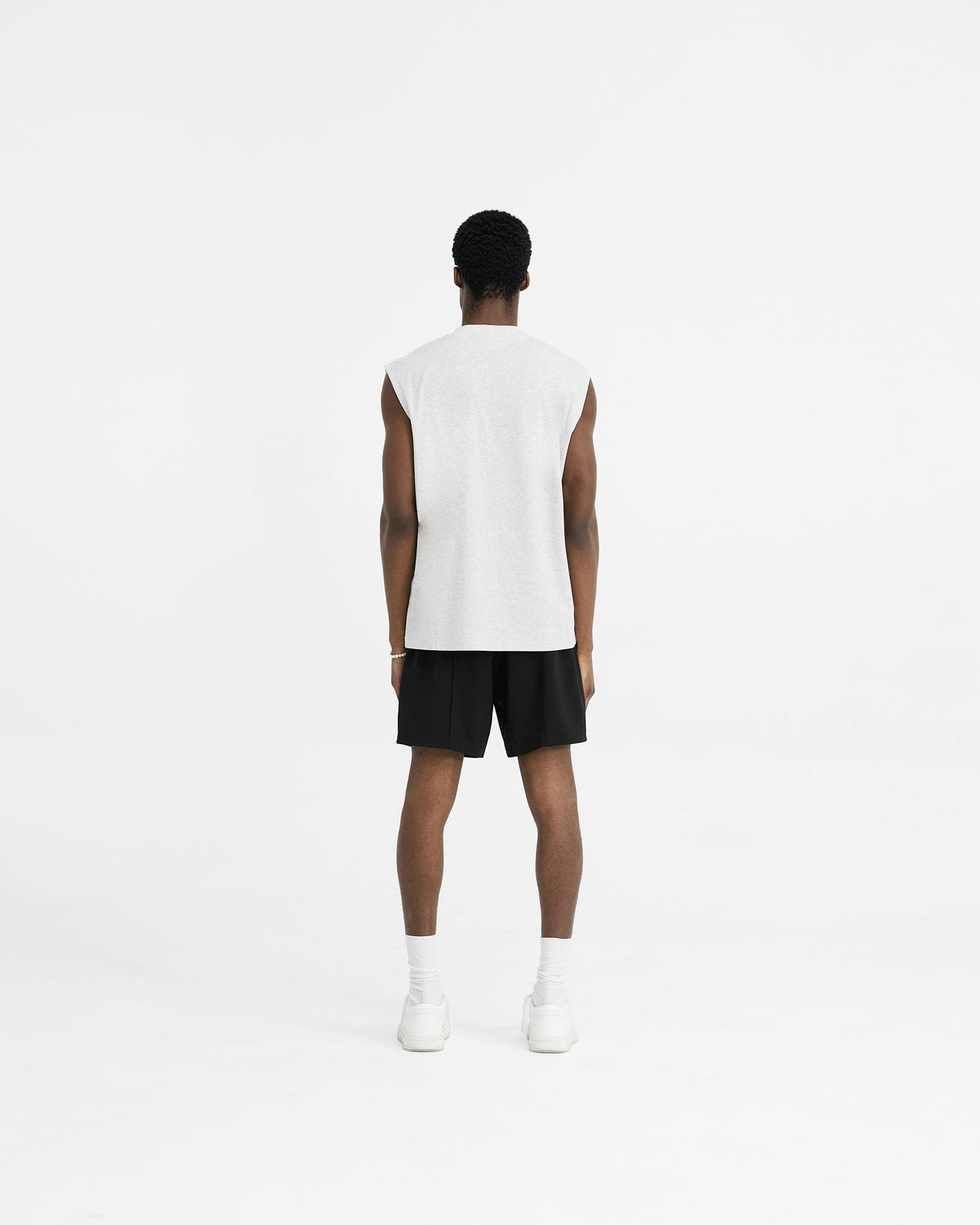 Initial Boxy Tank - Ice Grey Marl