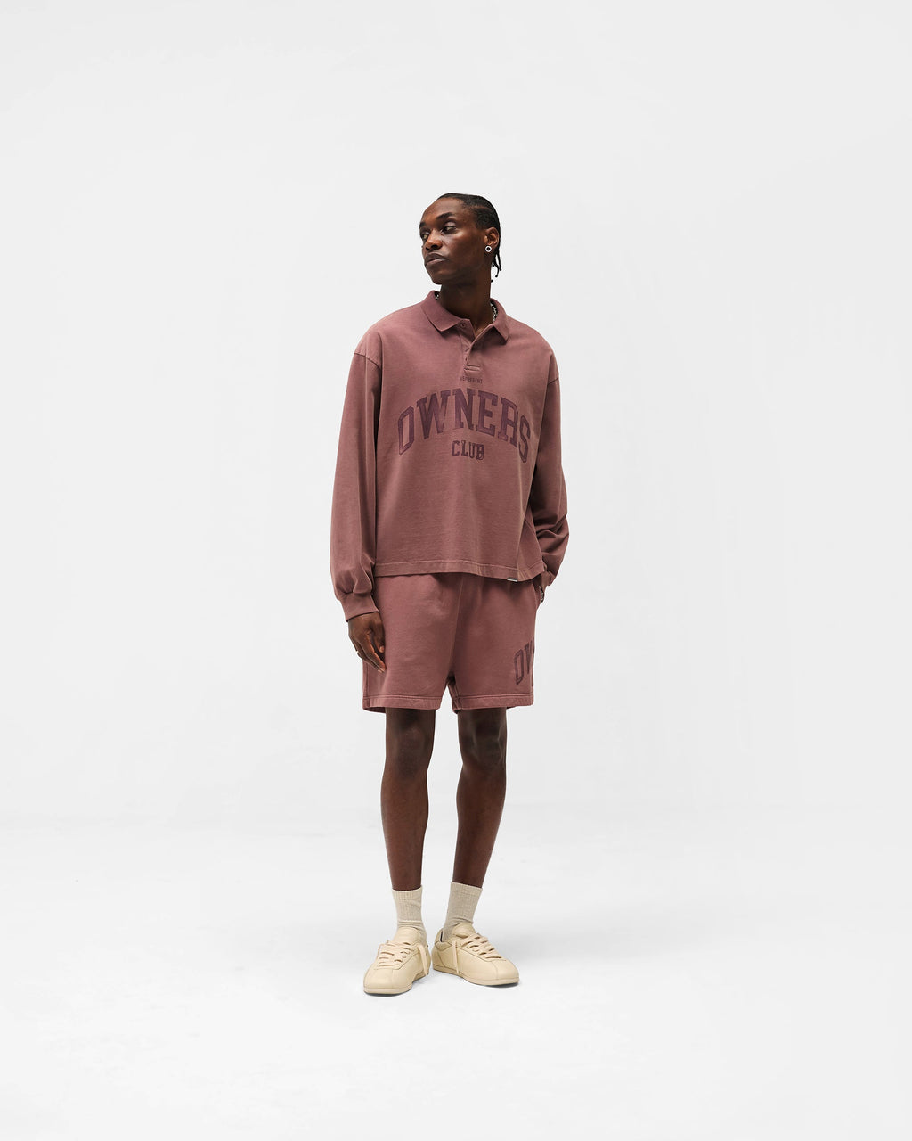 Represent Owners Club Rugby Polo - Smoked Rose