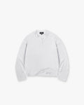 Initial Henley Waffle Long Sleeve T-Shirt - Ice Grey Marl